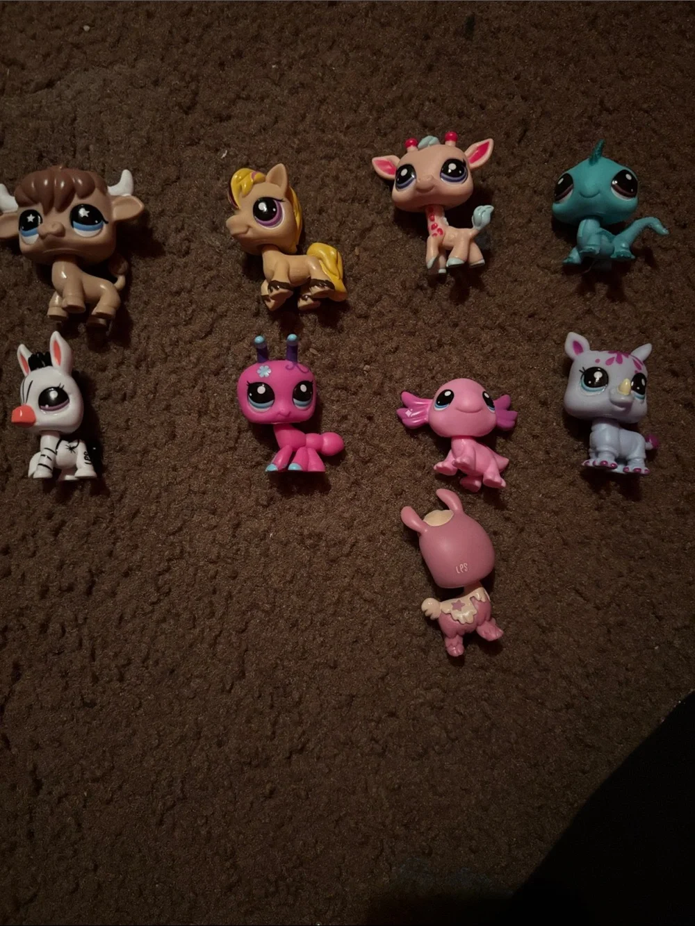 Littlest Pet Shop Assorted Colorful Mini Pet Figures - Pink, Blue, Brown, Cream